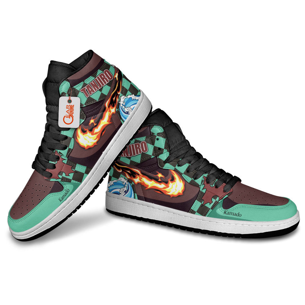 Tanjiro High-Top Sneakers Hinokami Breathing Custom Name