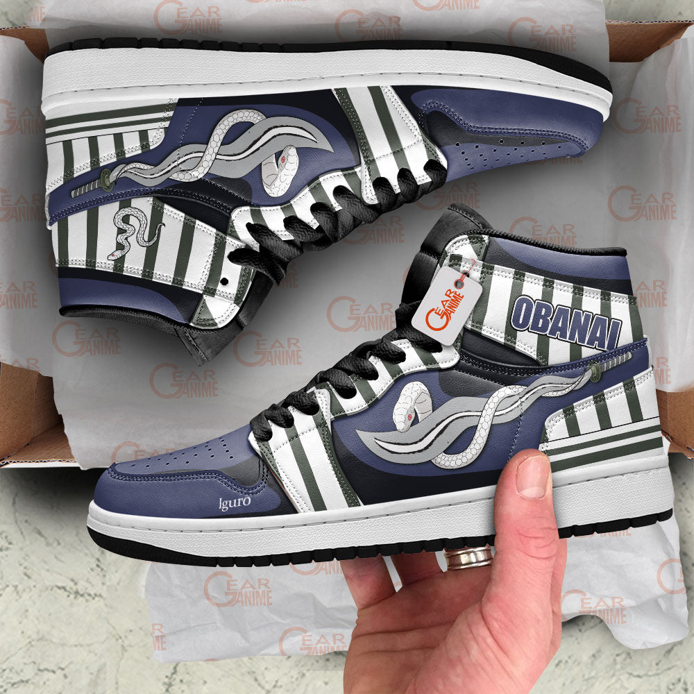 Obanai Iguro Custom High-Top Sneakers - Personalized Name