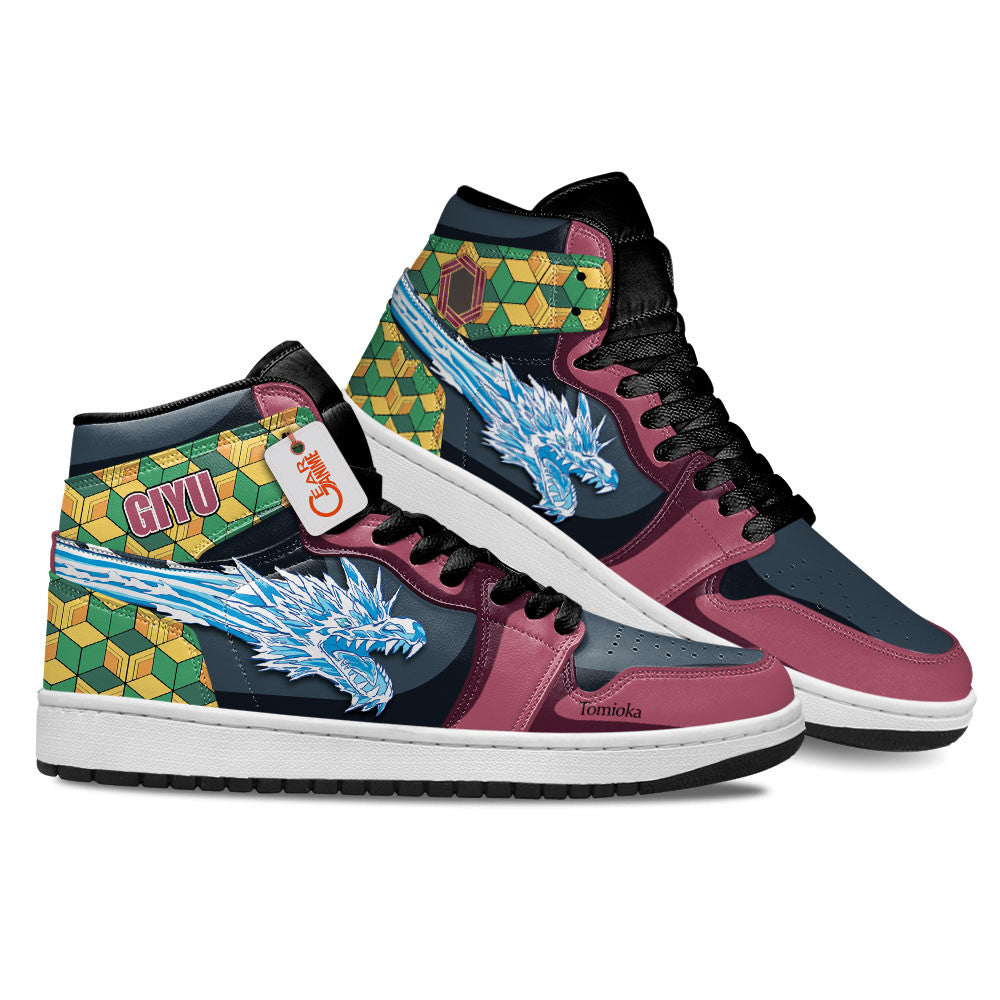 Giyu Tomioka Custom High-Top Sneakers Water Breathing Dragon
