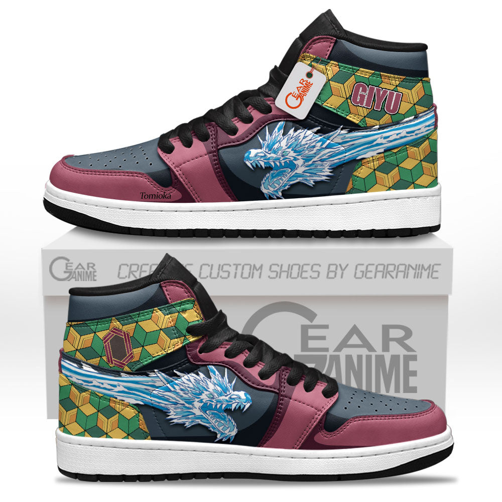 Giyu Tomioka Custom High-Top Sneakers Water Breathing Dragon