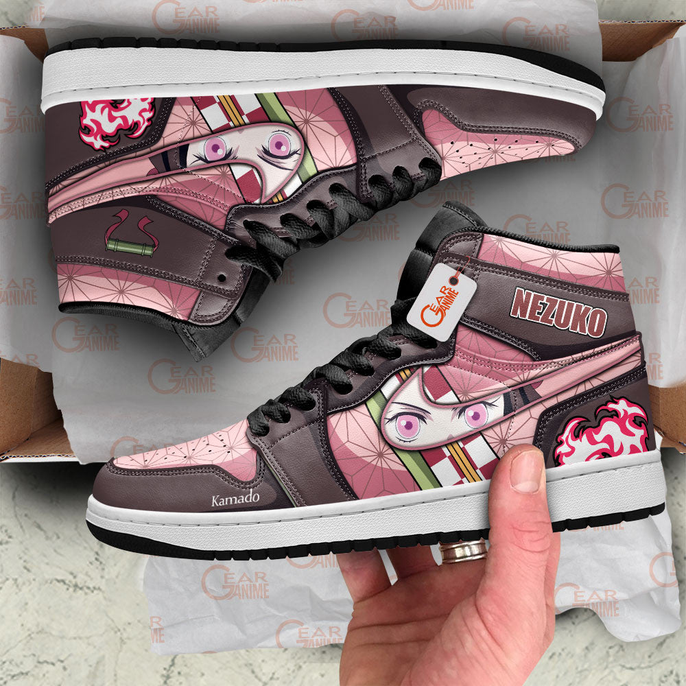 Nezuko Custom High-Top Sneakers Demon Blood Art