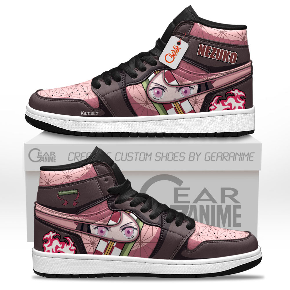 Nezuko Custom High-Top Sneakers Demon Blood Art