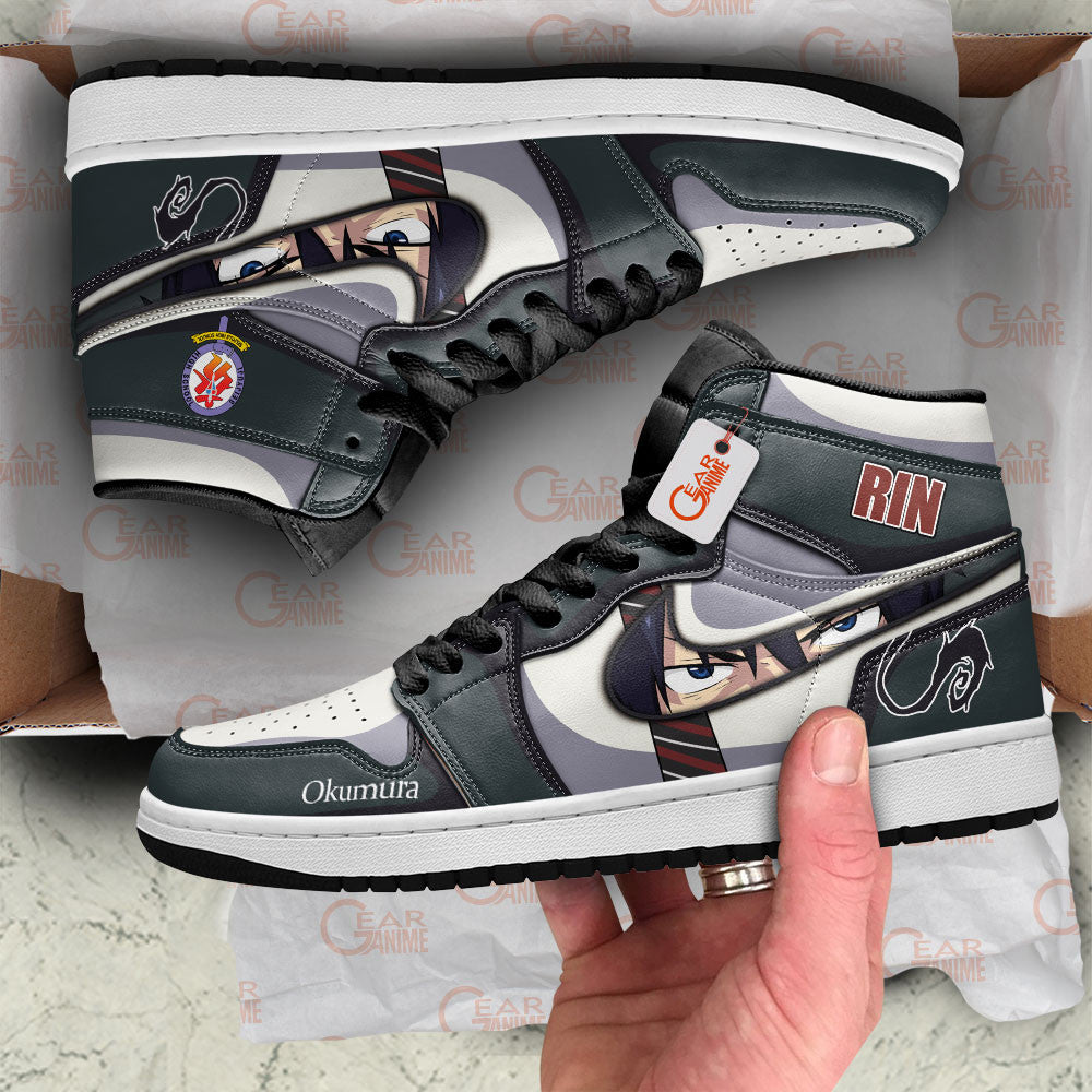Rin Okumura Custom High-Top Sneakers