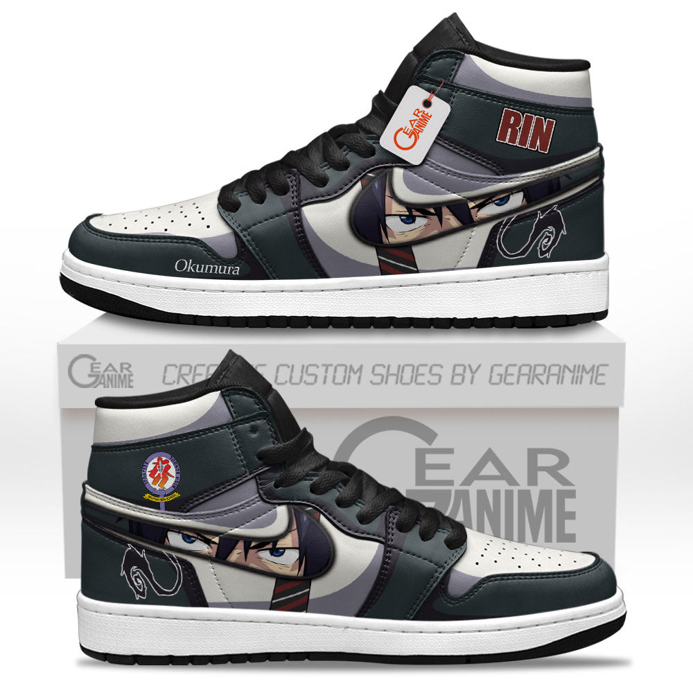 Rin Okumura Custom High-Top Sneakers