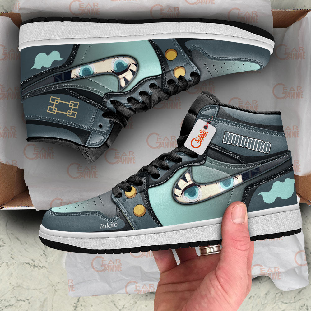 Muichiro Tokito Custom High-Top Sneakers Mist Hashira
