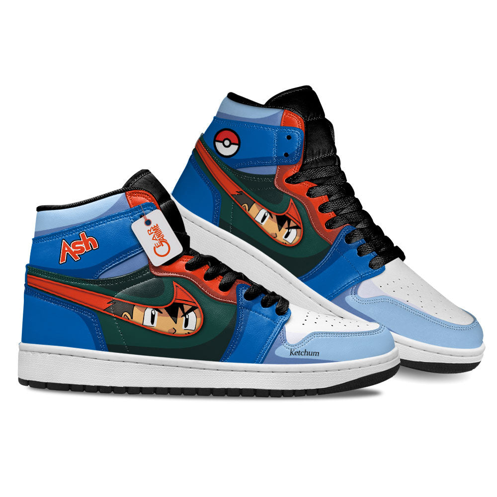 Ash Ketchum Custom High-Top Sneakers - Personalized Name