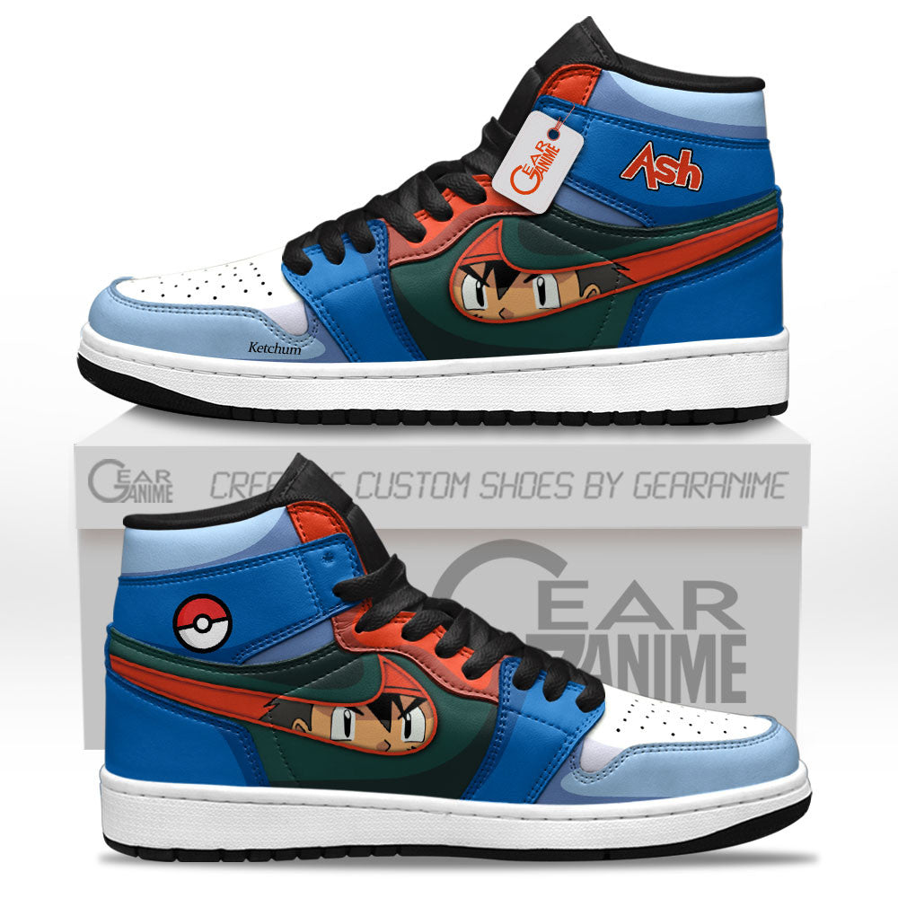 Ash Ketchum Custom High-Top Sneakers - Personalized Name