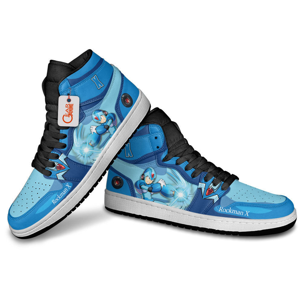 Mega Man X Custom Gaming Custom High-Top Sneakers - Personalized Name