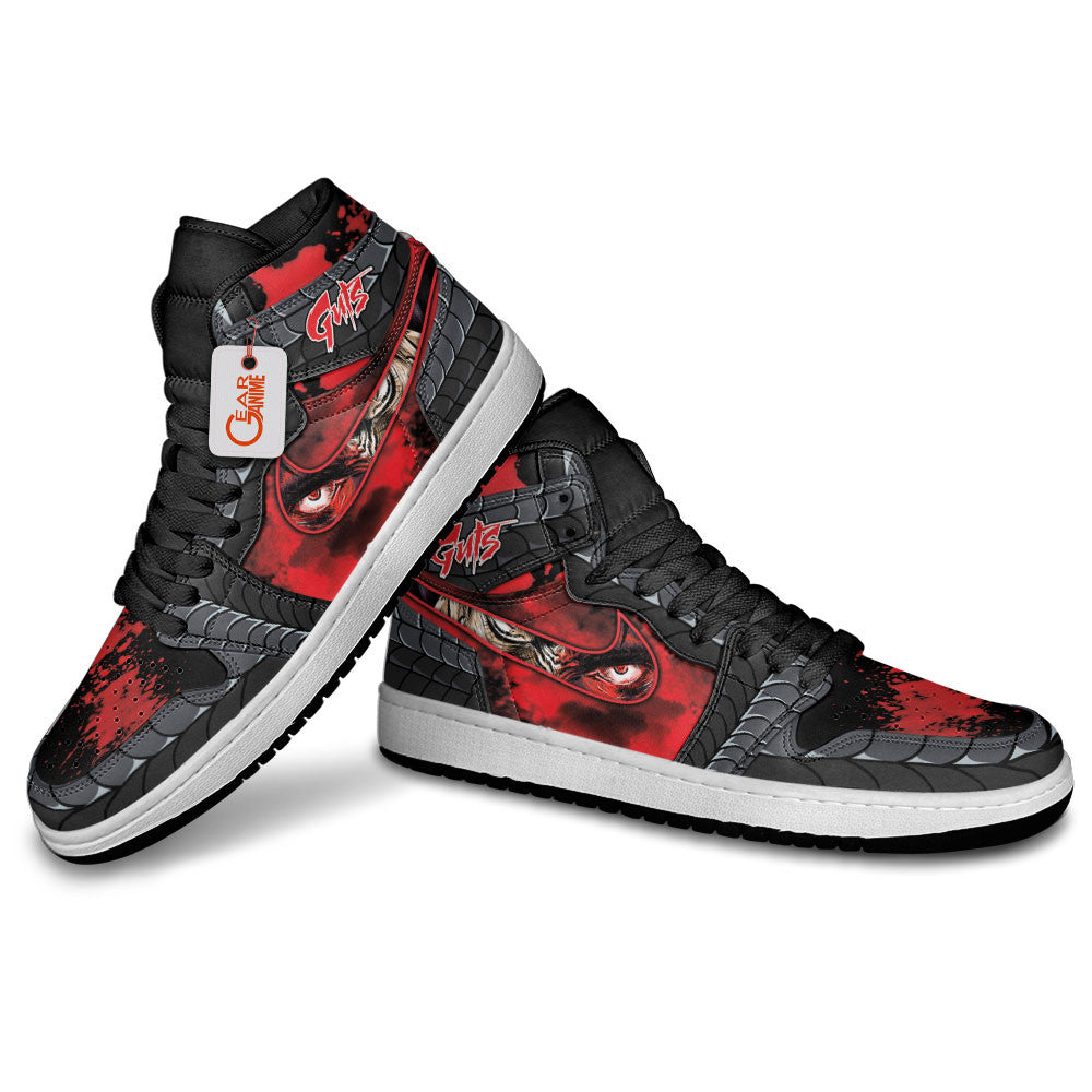 Guts High-Top Sneakers Black Swordsman Custom Name