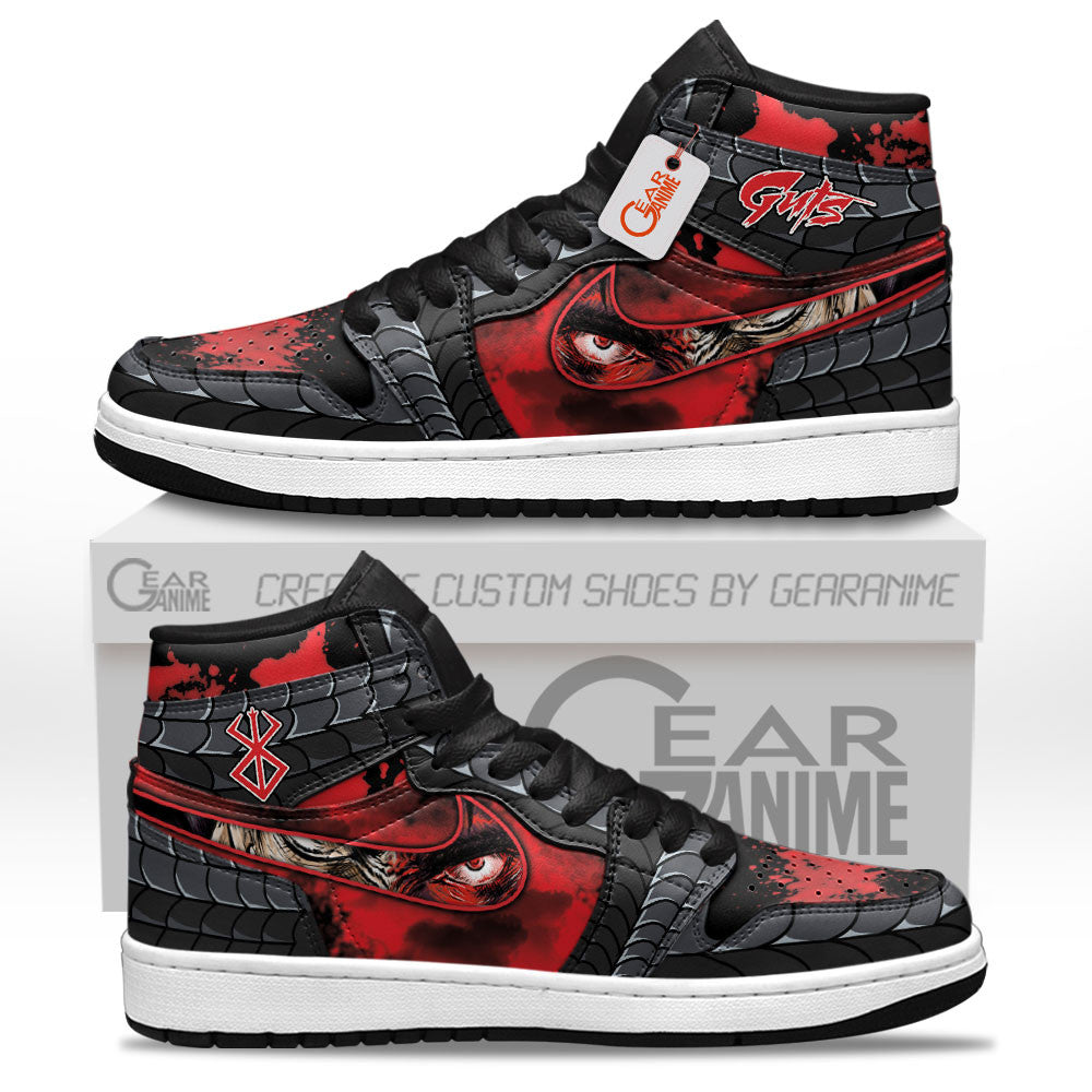 Guts High-Top Sneakers Black Swordsman Custom Name