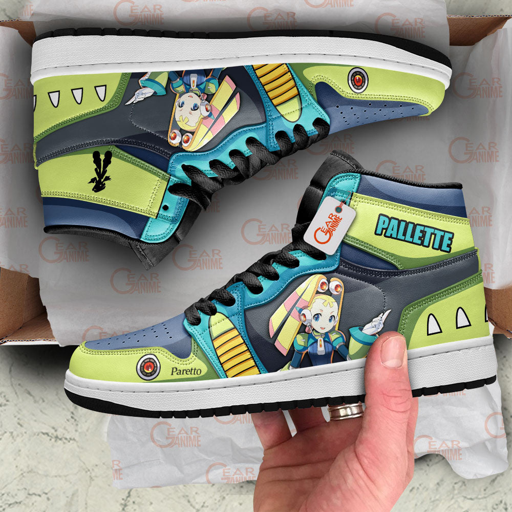 Pallette High-Top Sneakers Custom Mega Man Custom Game Shoes