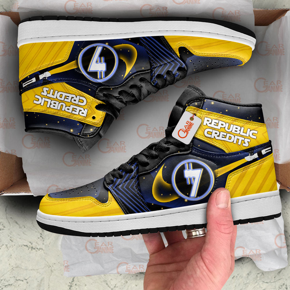 Republic Credits Custom Movie High-Top Sneakers