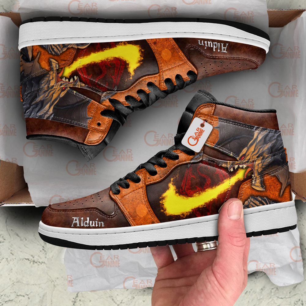 Alduin High-Top Sneakers Custom Elder Scrolls Custom Shoes