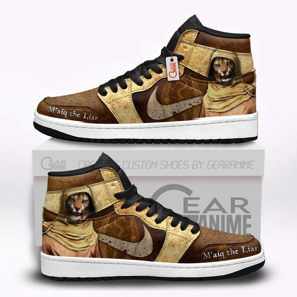 M'aiq the Liar High-Top Sneakers Custom Elder Scrolls Custom Shoes
