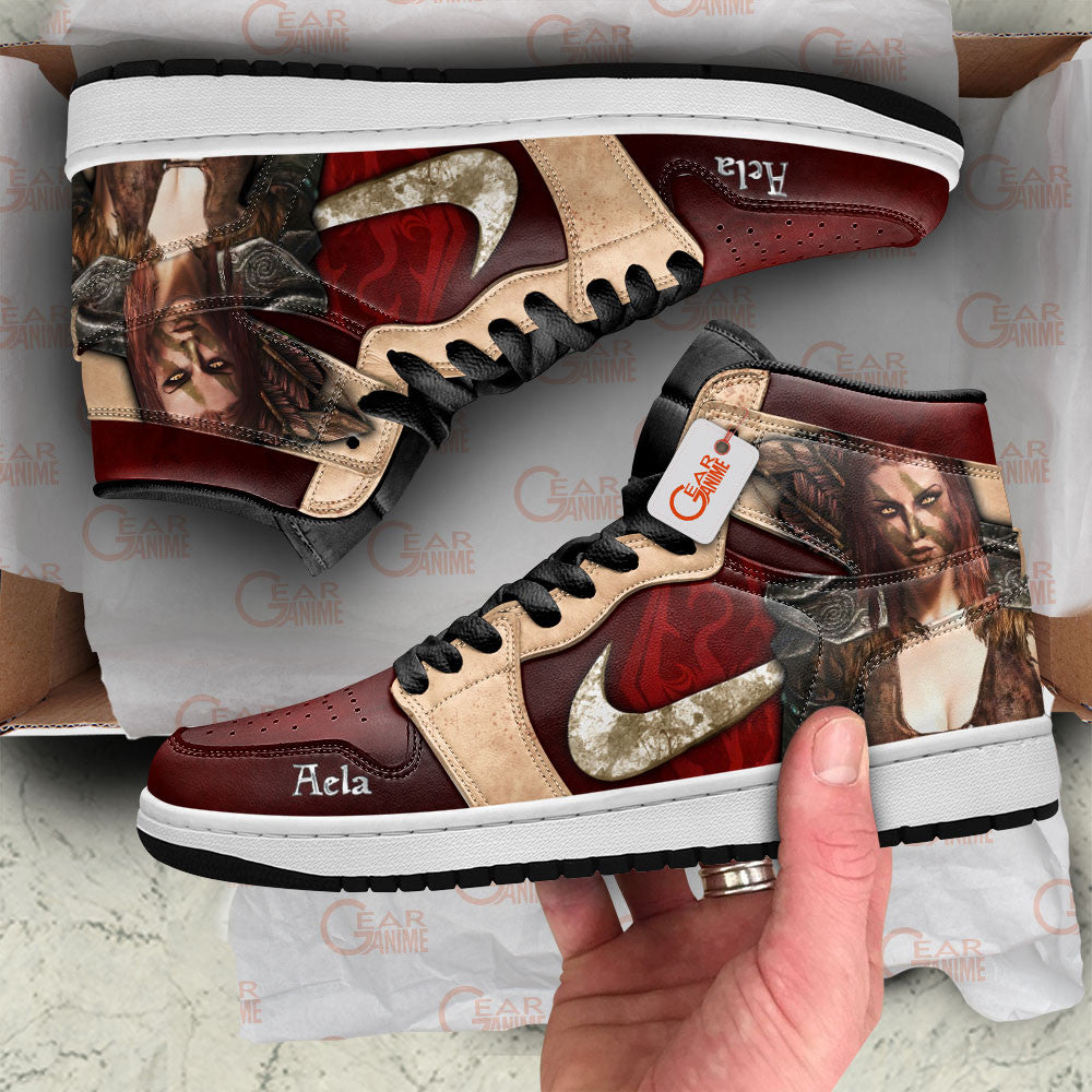 Aela the Huntress High-Top Sneakers Custom Elder Scrolls Custom Shoes