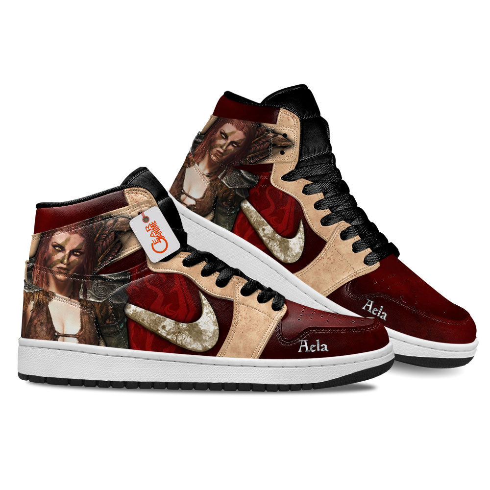 Aela the Huntress High-Top Sneakers Custom Elder Scrolls Custom Shoes