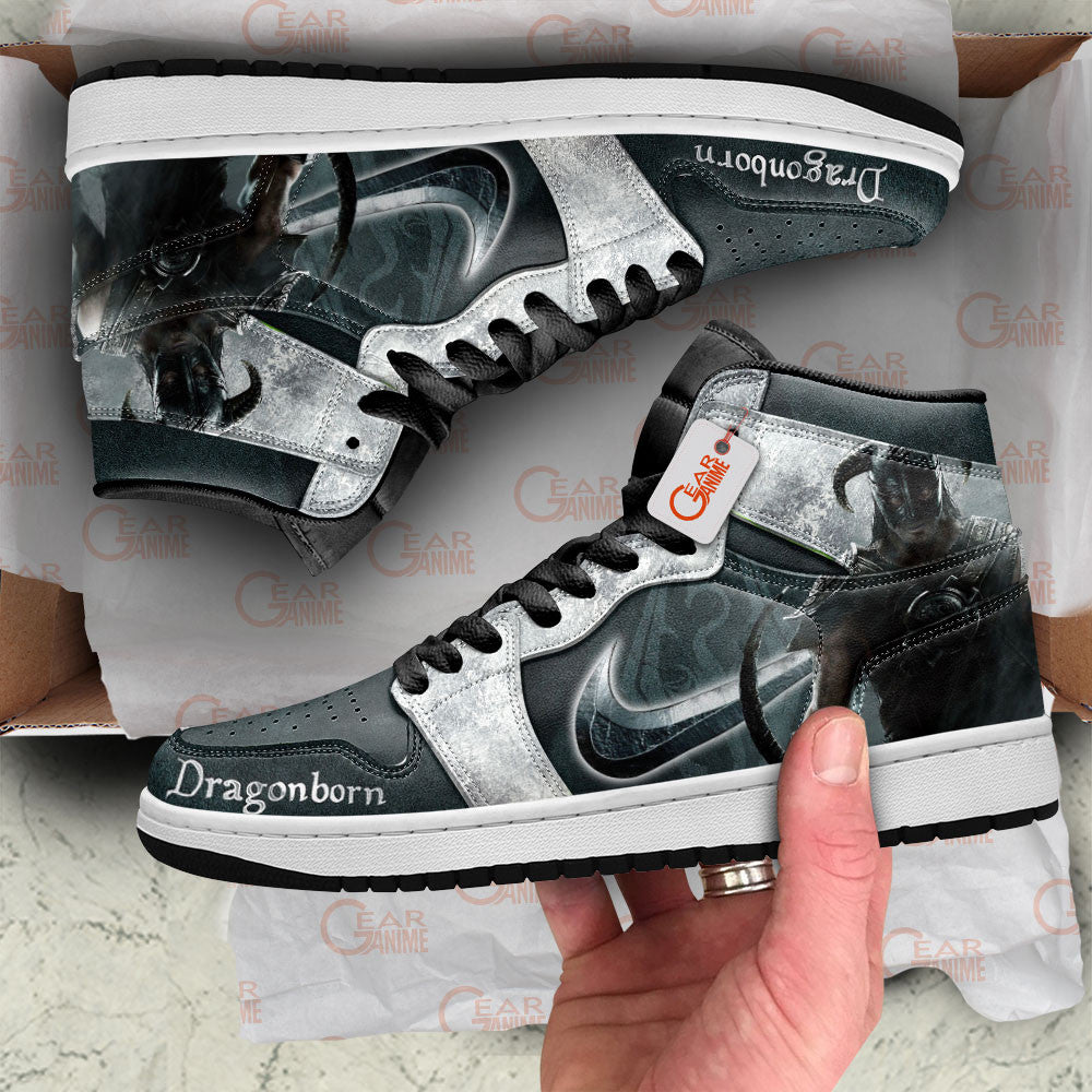 Dragonborn High-Top Sneakers Custom Elder Scrolls Custom Shoes