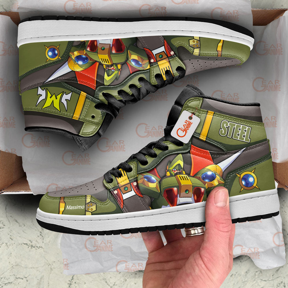 Steel Massimo High-Top Sneakers Custom Megaman Shoes