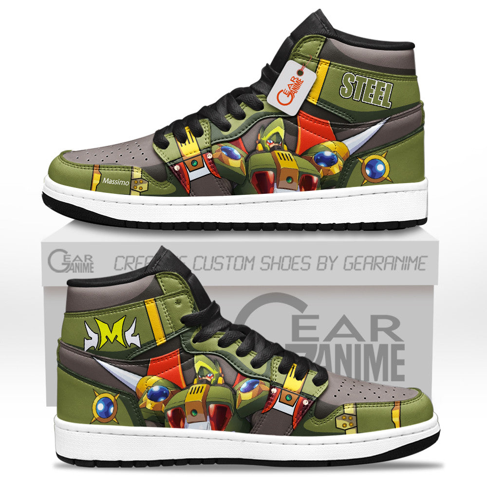 Steel Massimo High-Top Sneakers Custom Megaman Shoes