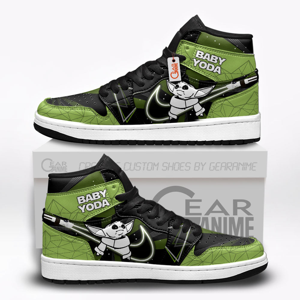 Baby Yoda Custom Movie High-Top Sneakers