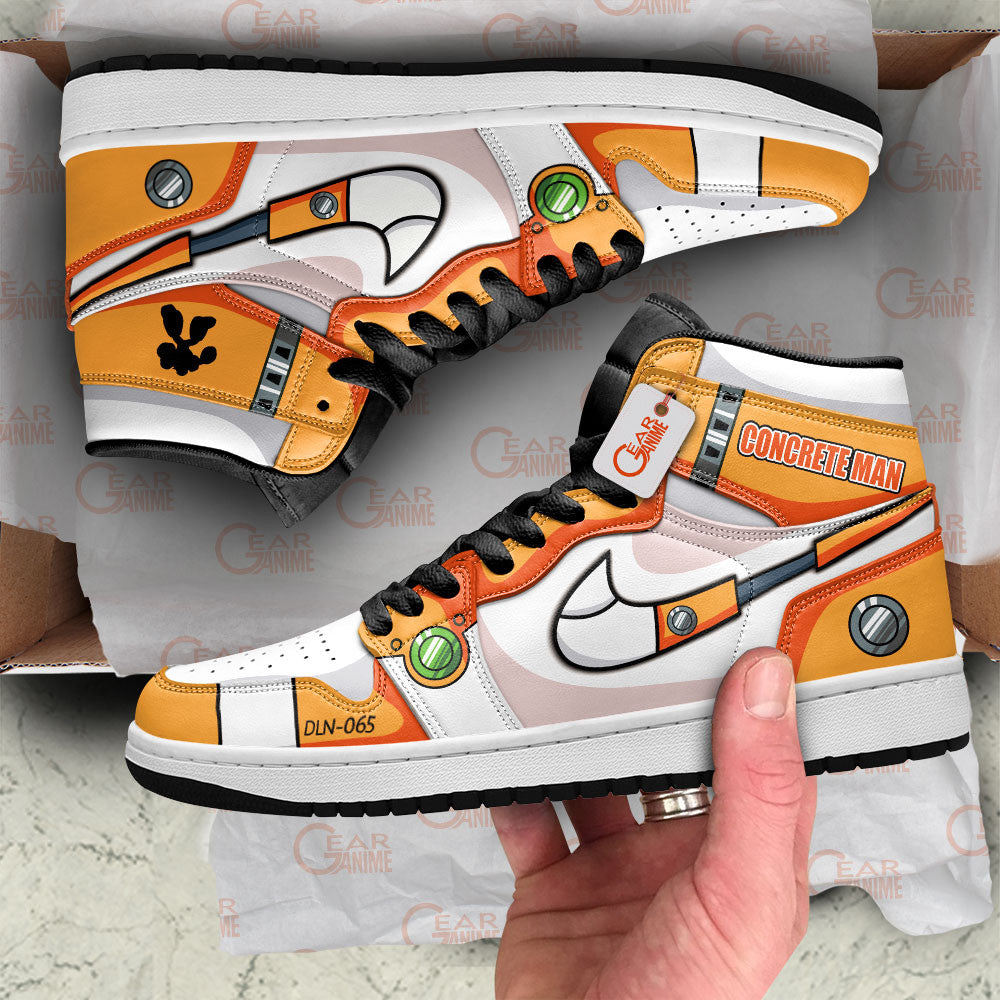 Concrete Man High-Top Sneakers Custom Mega Man Custom Shoes