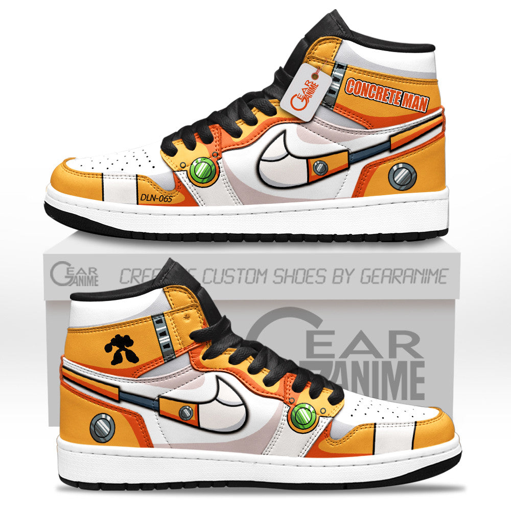 Concrete Man High-Top Sneakers Custom Mega Man Custom Shoes