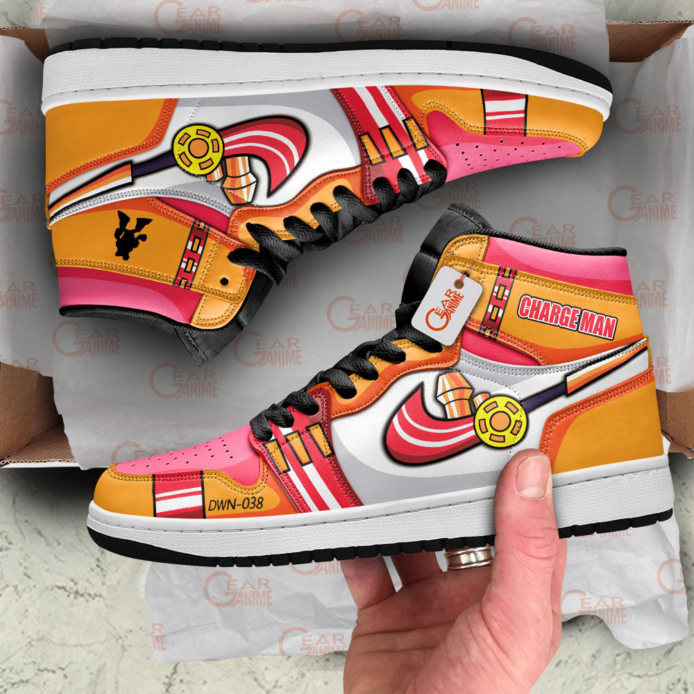 ChargeMan High-Top Sneakers Custom Mega Man Custom Shoes