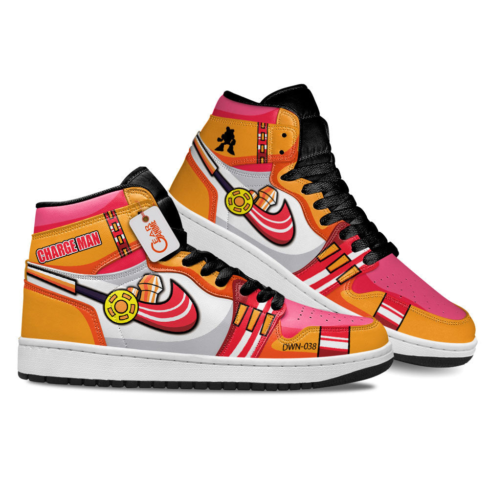 ChargeMan High-Top Sneakers Custom Mega Man Custom Shoes