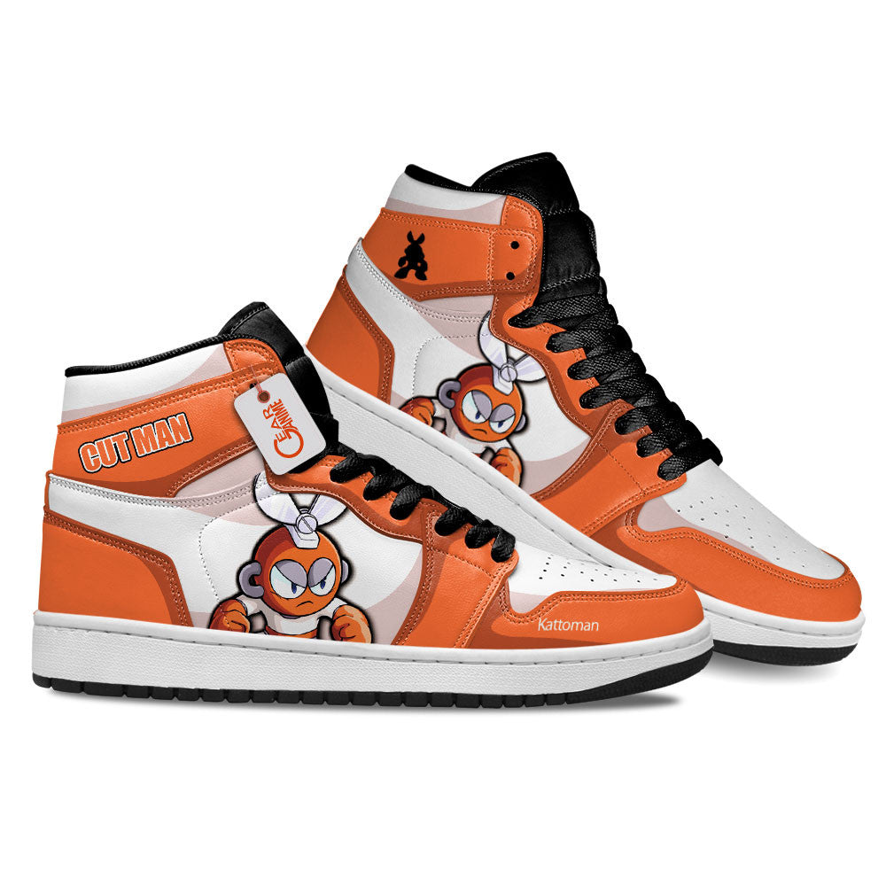 Cut Man High-Top Sneakers Custom Mega Man Shoes
