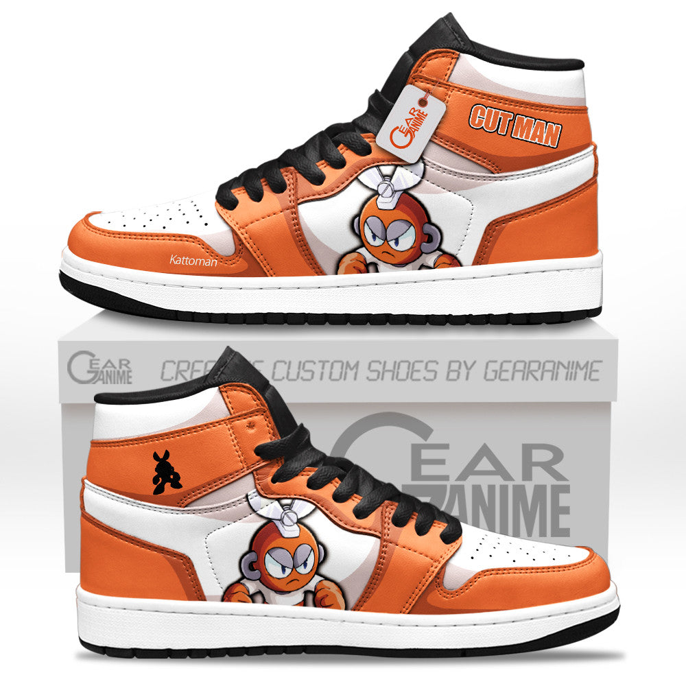 Cut Man High-Top Sneakers Custom Mega Man Shoes