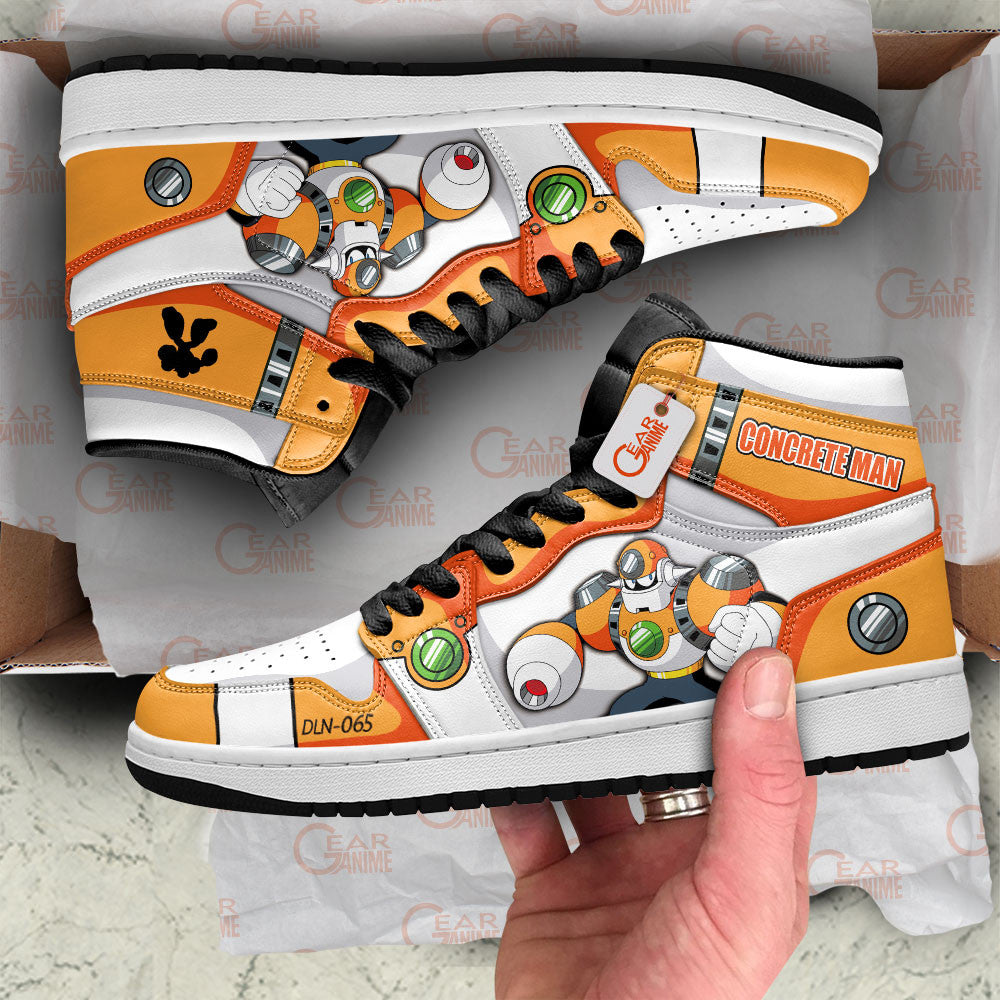 Concrete Man High-Top Sneakers Custom Mega Man Shoes