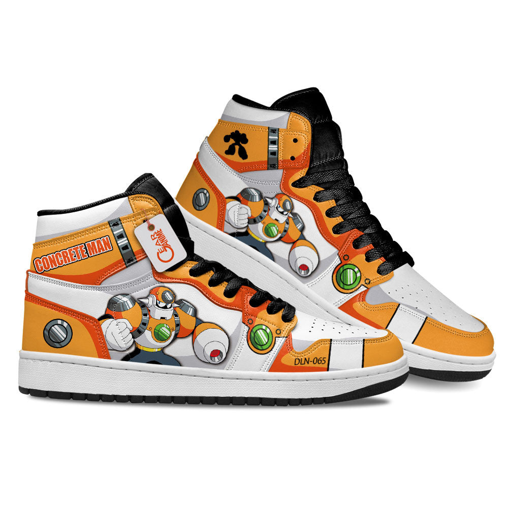 Concrete Man High-Top Sneakers Custom Mega Man Shoes