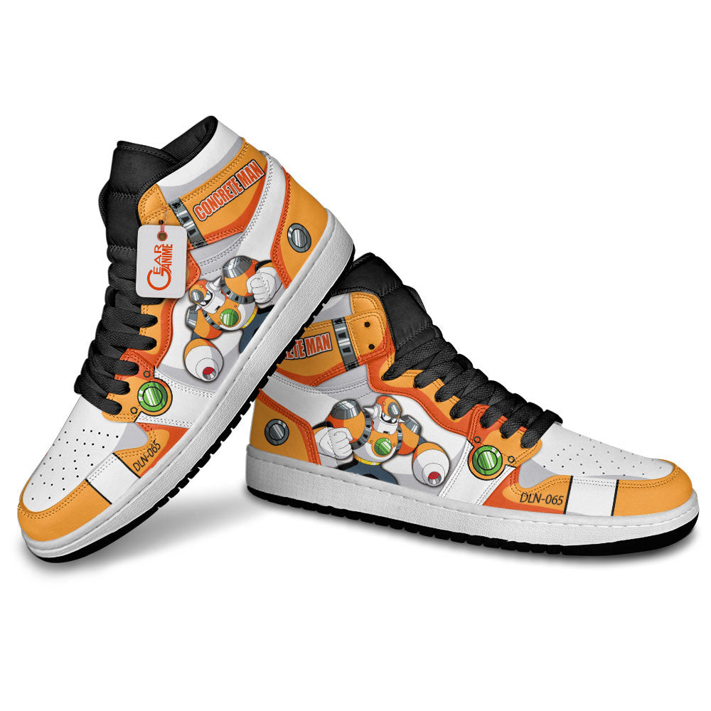Concrete Man High-Top Sneakers Custom Mega Man Shoes
