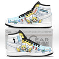 Cinnamon High-Top Sneakers Custom Mega Man Shoes