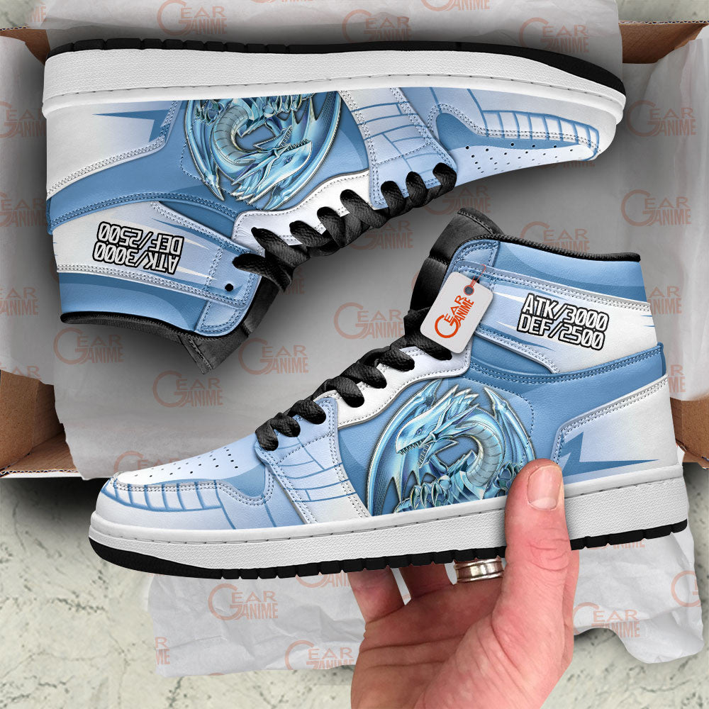 Blue Eyes White Dragon Custom High-Top Sneakers
