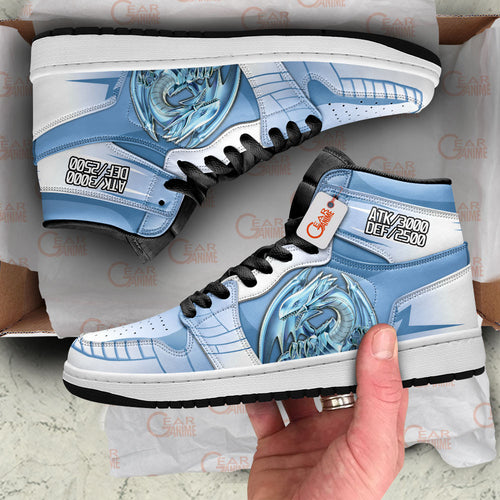 Blue Eyes White Dragon Custom High-Top Sneakers