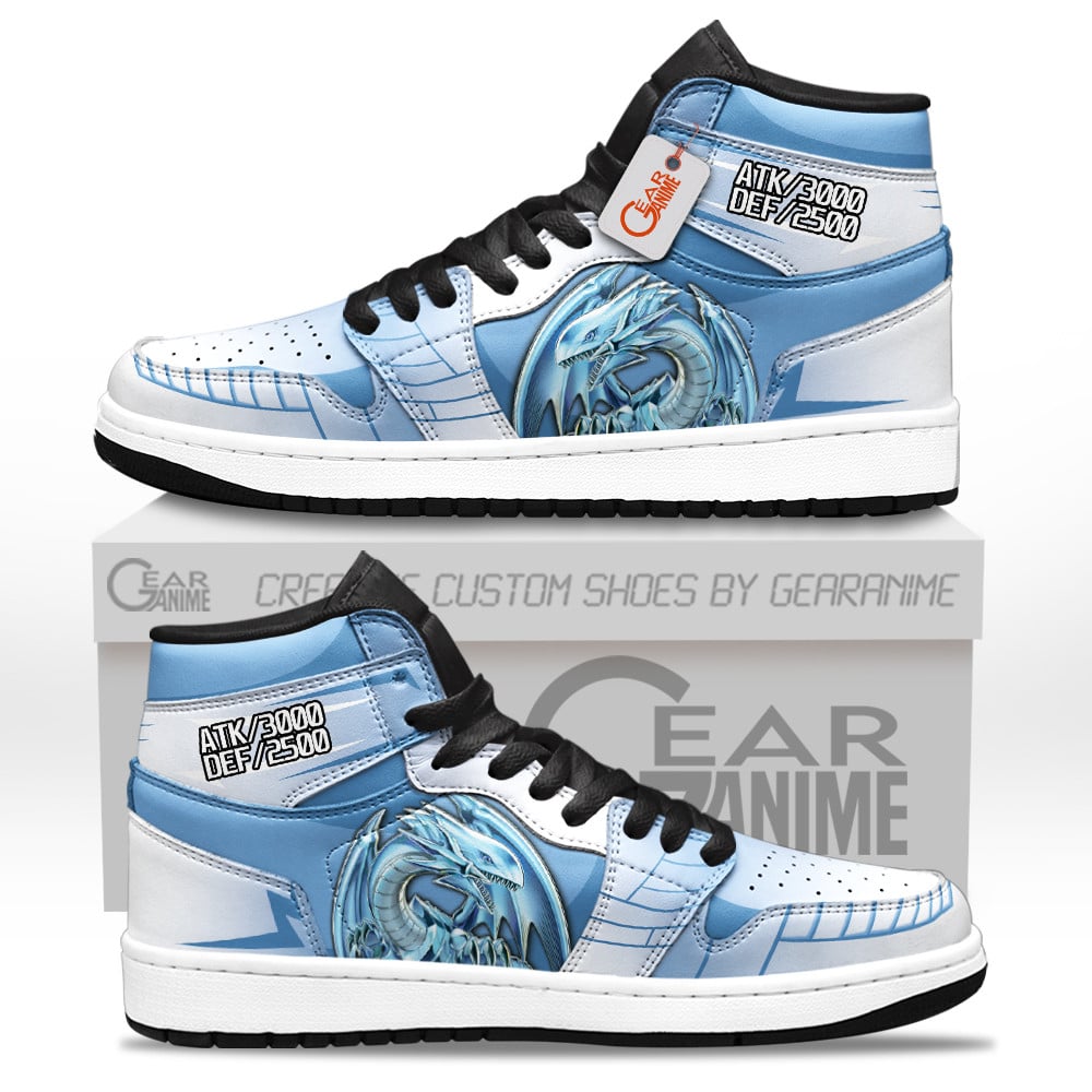 Blue Eyes White Dragon Custom High-Top Sneakers