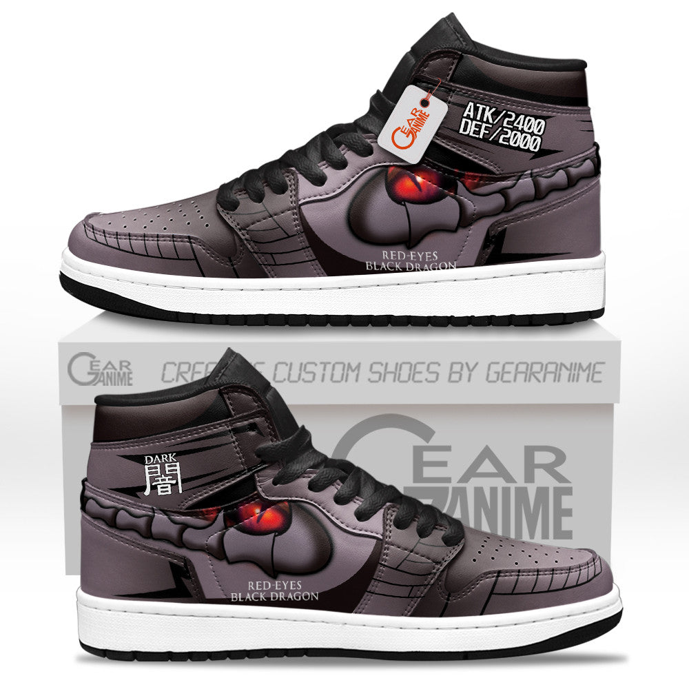 Red Eyes Black Dragon Shoes Custom High-Top Sneakers
