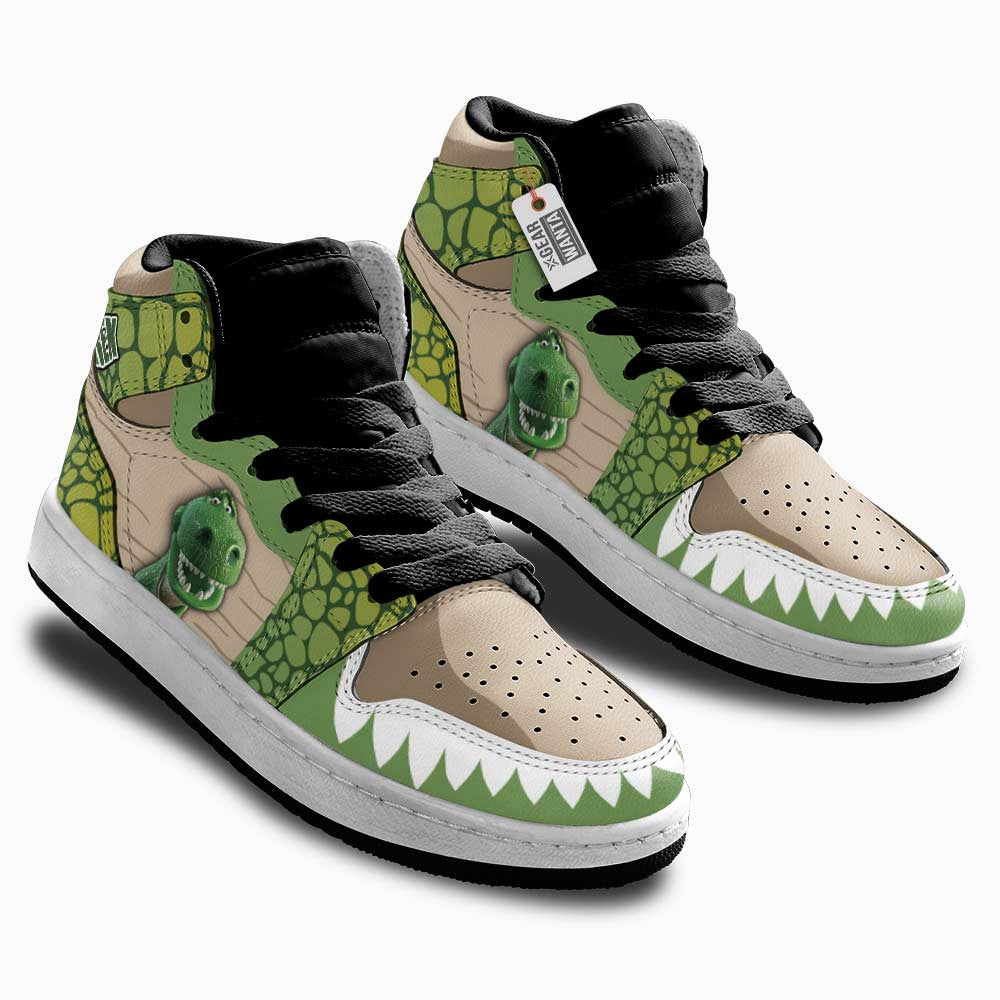 Rex Dinosaur Kids High-Top Sneakers