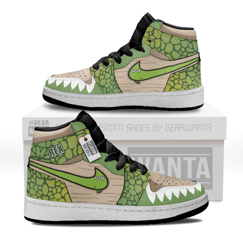 Rex Dinosaur Toy Kids High-Top Sneakers