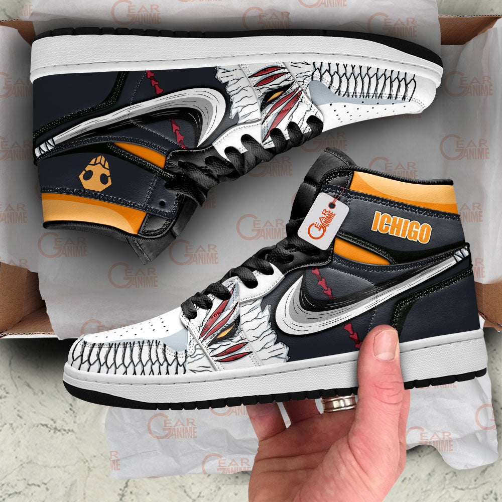 Hollow Ichigo Kurosaki Custom High-Top Sneakers - Personalized Name