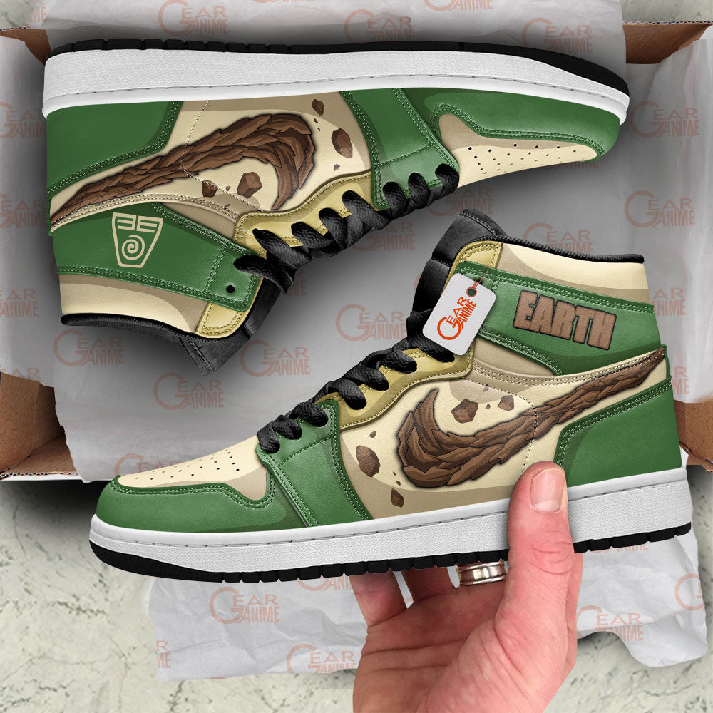 Earth Kingdom Custom High-Top Sneakers - Personalized Name