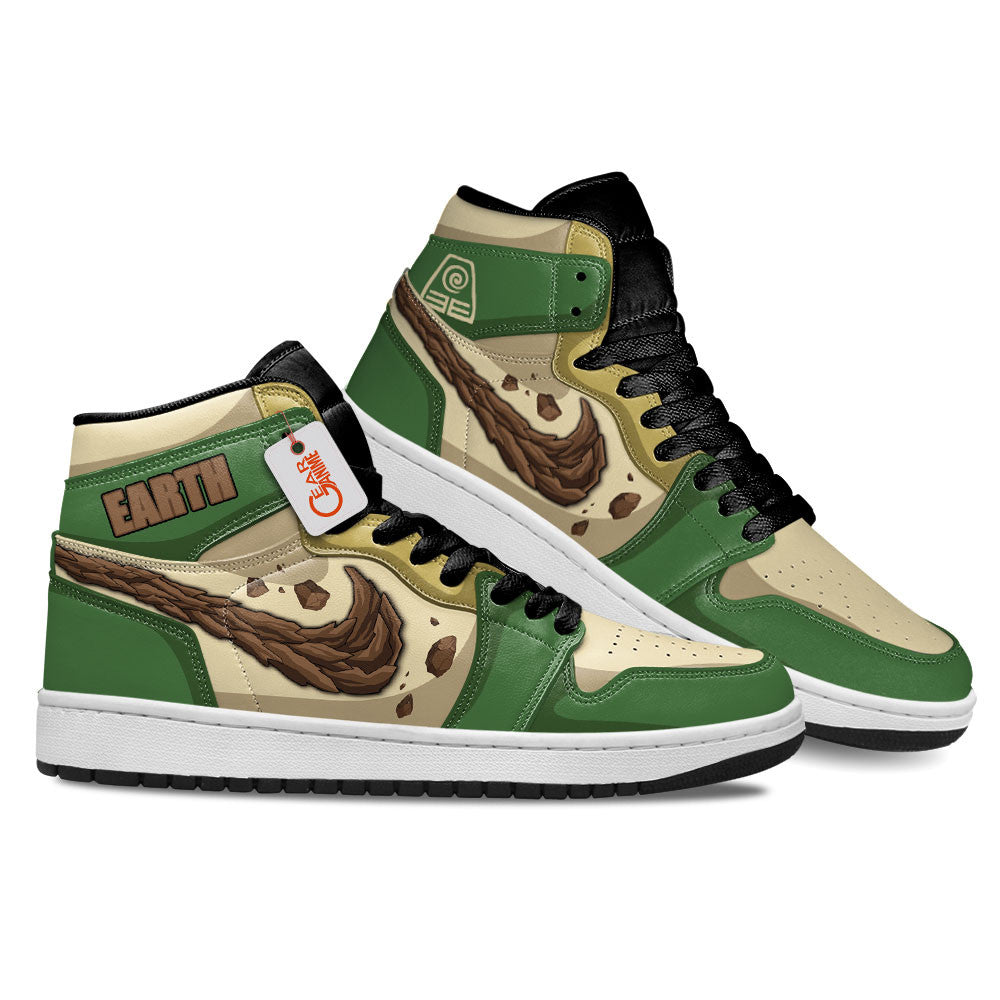 Earth Kingdom Custom High-Top Sneakers - Personalized Name