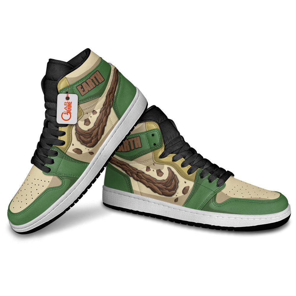 Earth Kingdom Custom High-Top Sneakers - Personalized Name