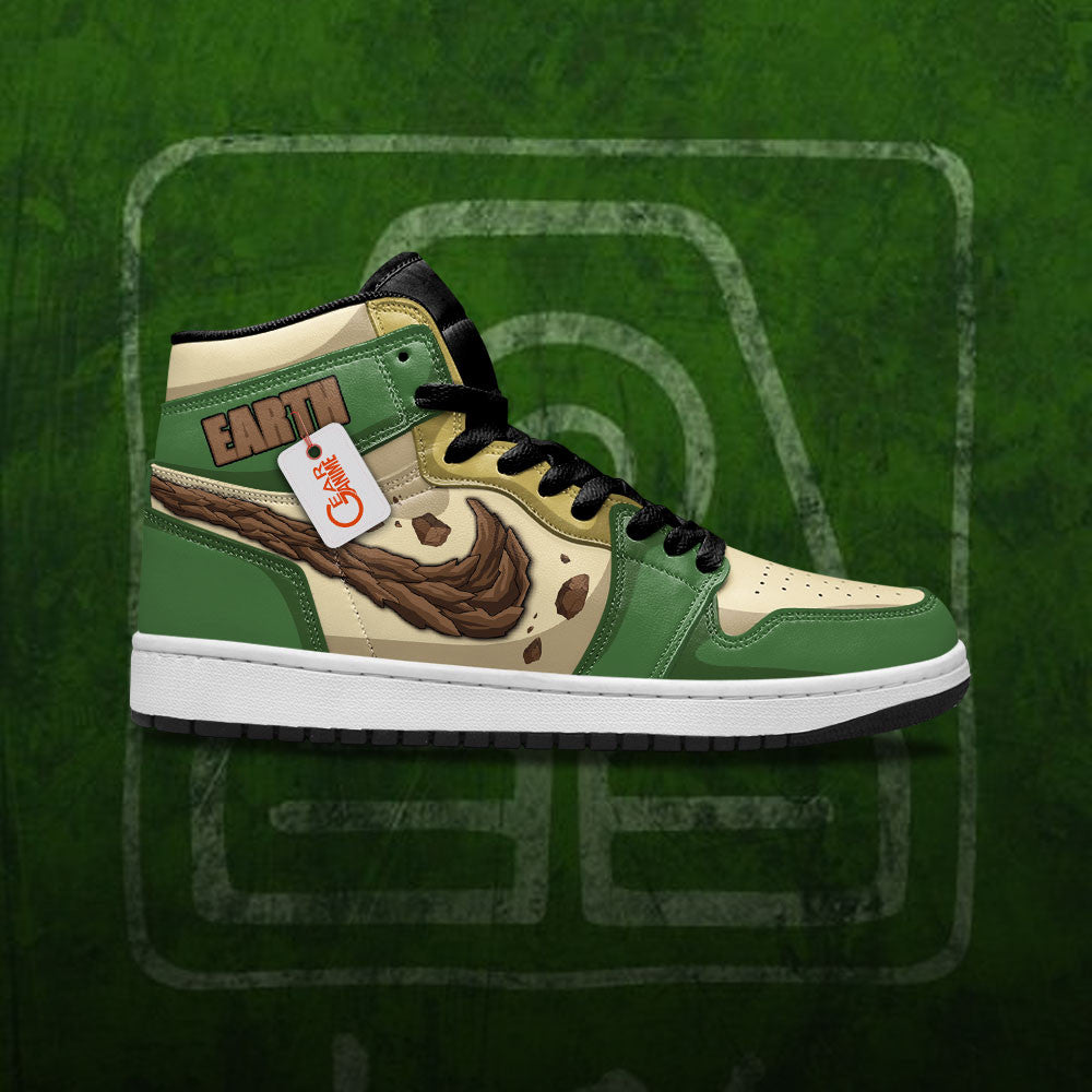Earth Kingdom Custom High-Top Sneakers - Personalized Name