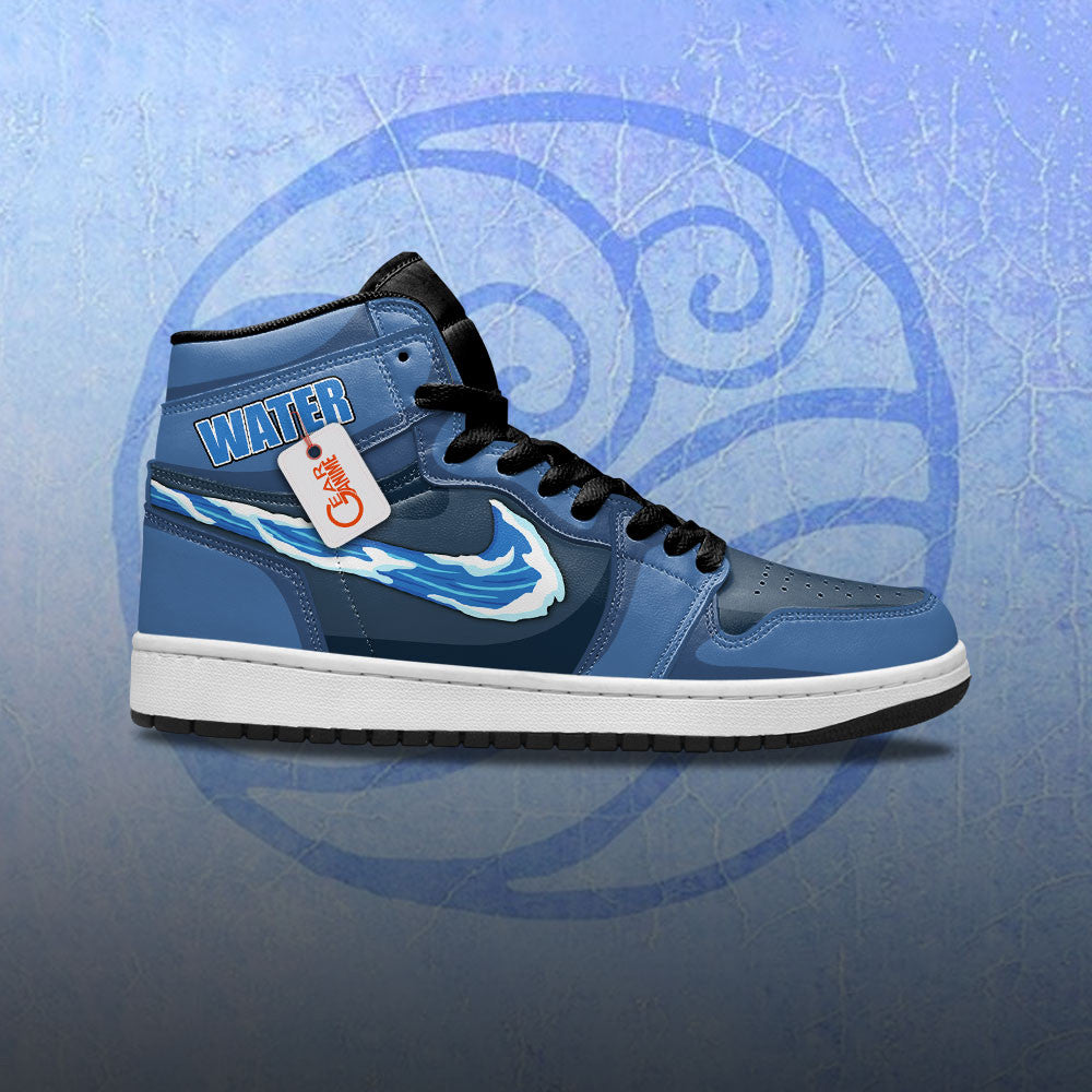 Water Nation Custom High-Top Sneakers - Personalized Name