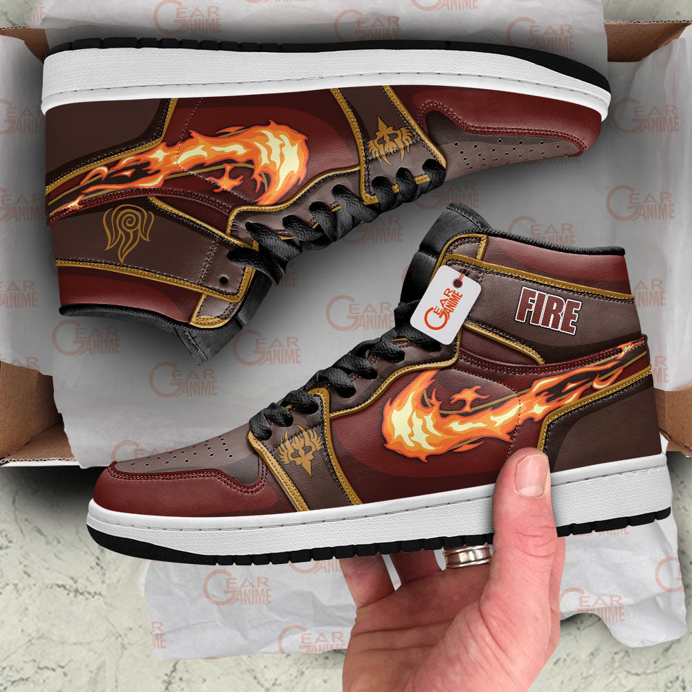 Fire Nation Custom High-Top Sneakers - Personalized Name