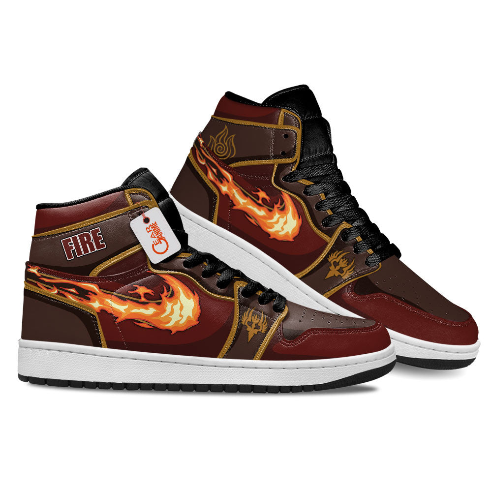 Fire Nation Custom High-Top Sneakers - Personalized Name
