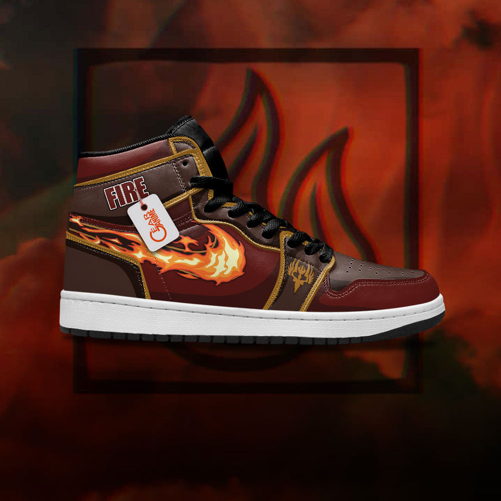 Fire Nation Custom High-Top Sneakers - Personalized Name