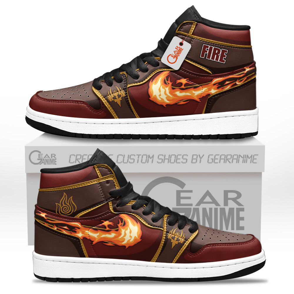 Fire Nation Custom High-Top Sneakers - Personalized Name